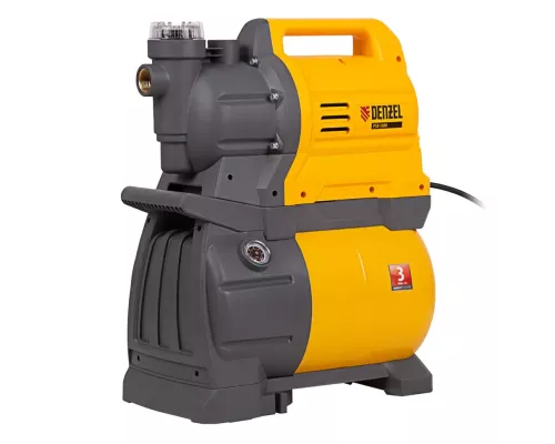 Насосная станция PSХ1300, Х-Pro, 1300 Вт, 4500 л/ч, ресивер 24 л, подъем 48 м Denzel Насосная станция PSХ1300, Х-Pro, 1300 Вт, 4500 л/ч, ресивер 24 л, подъем 48 м Denzel