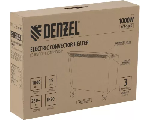 Конвектор электрический XCE-1000, 230 В, 1000 Вт, X-образный нагреватель Denzel Конвектор электрический XCE-1000, 230 В, 1000 Вт, X-образный нагреватель Denzel