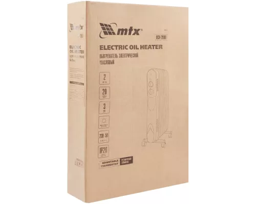 Масляный обогреватель MTX OCH-2000, 230 В, 2000 Вт // MTX Масляный обогреватель MTX OCH-2000, 230 В, 2000 Вт // MTX