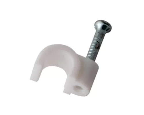 Крепеж кабеля круглый 4мм, белый (20 шт/уп) REXANT