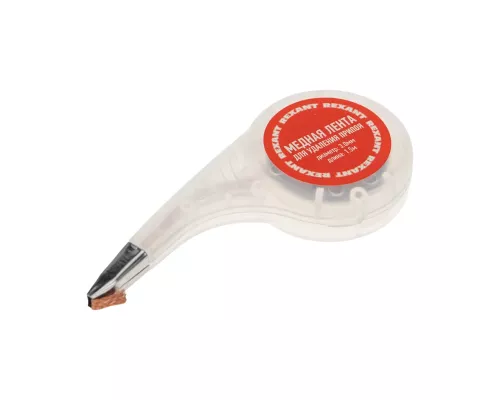 Оплетка для удаления припоя, медная, 3,0мм x 1,5м, диспенсер REXANT