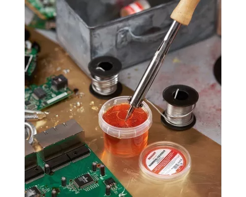 Канифоль сосновая, флюс НЕЙТРАЛЬНЫЙ, марка А, 100г, банка REXANT