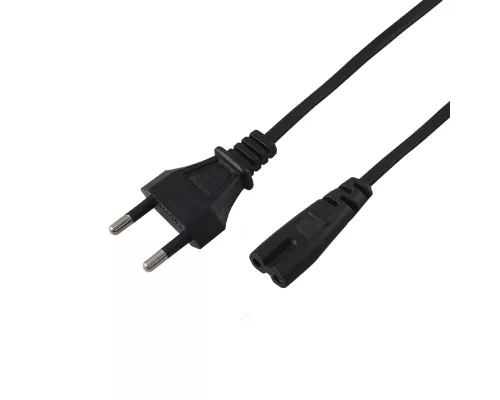 Шнур сетевой, вилка СЕЕ 7/16 - разъем IEC 320 C7, кабель 2x0,5 мм², длина 1,8 метра (PE пакет) REXANT