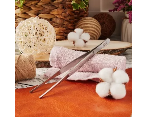 Пинцет прямой, рифленый 200мм (блистер) REXANT