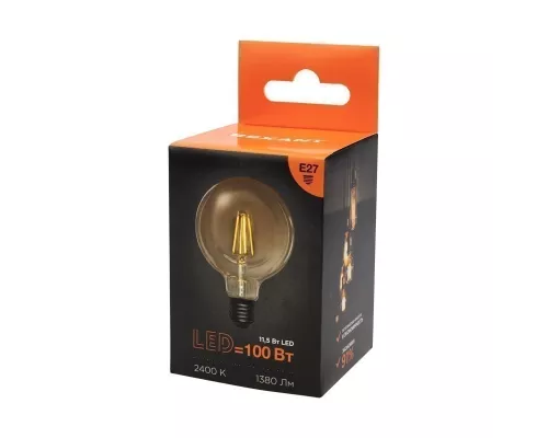 Лампа филаментная LOFT GLOBE A125 11,5Вт 1380Лм 2400K E27 золотистая колба REXANT