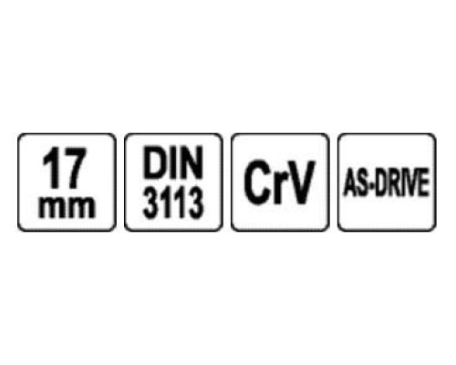 Гаечный ключ комбинированный с полированной головкой 17 мм YATO YT-0346
