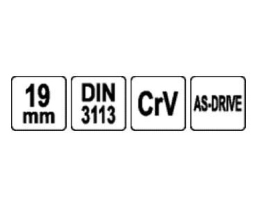 Гаечный ключ комбинированный с полированной головкой 19 мм YATO YT-0348