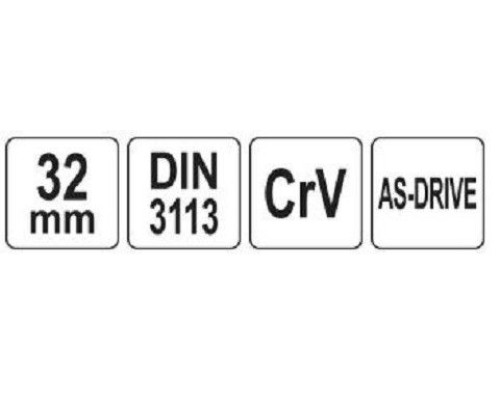 Гаечный ключ комбинированный с полированной головкой 32 мм YATO YT-0360