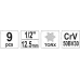 Набор торцевых головок 9 предметов Torx YATO YT-0521