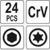 Набор шестигранных ключей 24 эл. YATO YT-05640