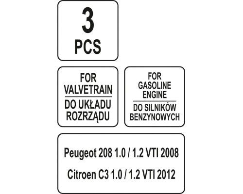 Комплект фиксаторов газораспределения Peugeot/Citroen VTI YATO YT-06023