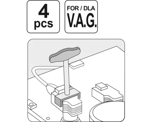 Набор съемников катушек зажигания VAG YATO YT-06205