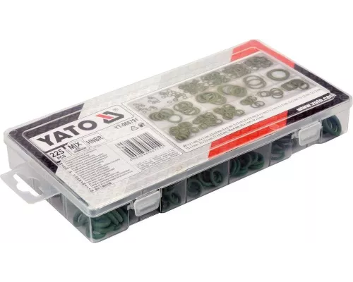 Комплект уплотнительных колец для автомобильных кондиционеров 225 шт YATO YT-068791