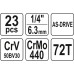 Набор торцевых головок 23 предмета YATO YT-14451