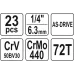 Набор торцевых головок 23 предмета YATO YT-14451
