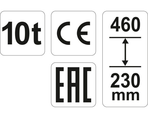 Бутылочный домкрат 10 тонн YATO YT-17004