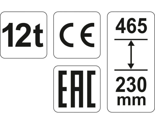 Домкрат гидравлический 12 тонн YATO YT-17005