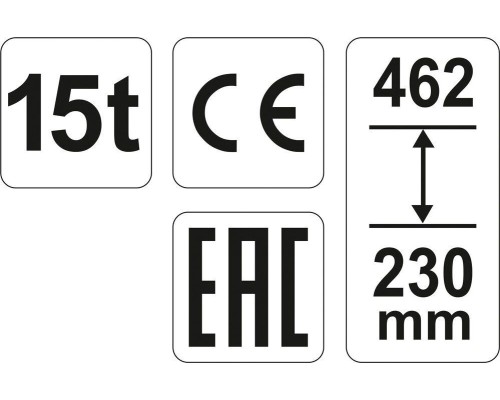 Домкрат бутылочный 15 тонн YATO YT-17006