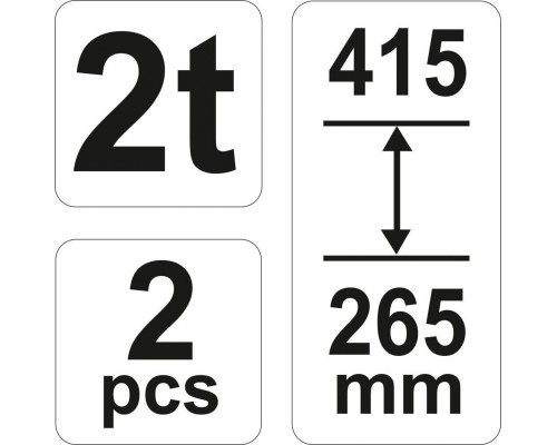 Подставки под автомобиль 2 тонны YATO YT-17310