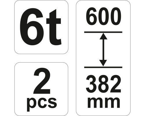 Страховочные подставки под автомобиль 6 т YATO YT-17312