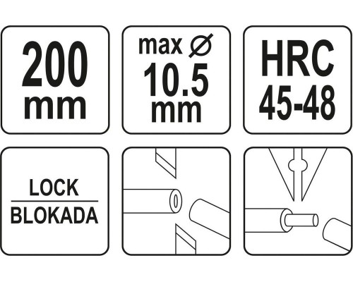 Клещи для резки проводов и снятия изоляции 200 мм YATO YT-19682