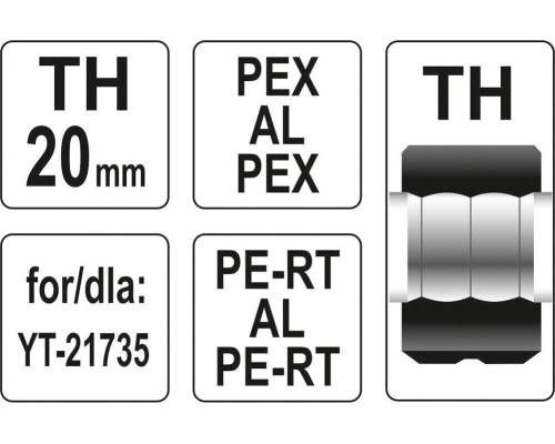Обжимная головка TH20 YATO YT-21745