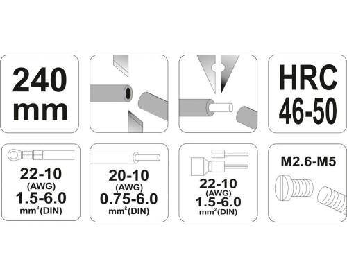 Клещи для снятия изоляции с проводов YATO YT-22930