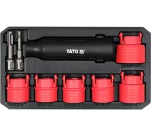 YT-25385 Набор нейлоновых головок и переходников для чистки от ржавчины колесных винтов и шпилек, YATO, 5906083101861 (CN)