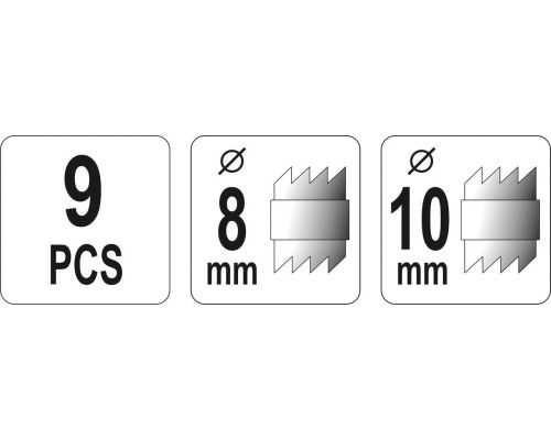 Набор свердл для высверливания точечной сварки YATO YT-28919