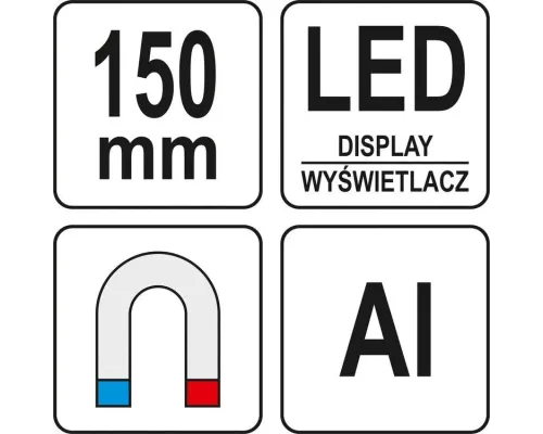 Электронный магнитный уровень 150 мм YATO YT-30395