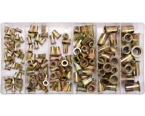 Набор стальных заклепных гайок M3-M10, 150 шт. YATO YT-36481