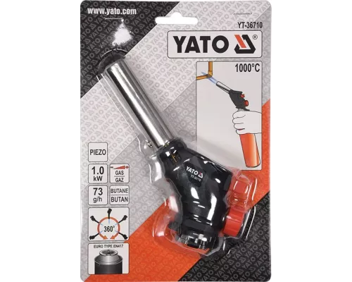 Горелка газовая с пьезоподжигом YATO YT-36710 Горелка газовая с пьезоподжигом YATO YT-36710