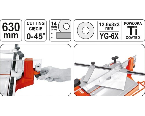 Плиткорез ручной 630мм YATO YT-3703