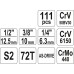 Набор инструментов для автомобиля 111 предметов YATO YT-38831