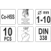 Набор сверл по металлу CO-HSS 10 шт YATO YT-41603
