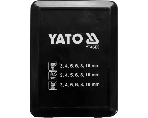 Набор универсальных сверл из 18 шт YATO YT-43490