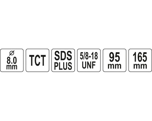 Держатель универсальных коронок со сверлом SDS+ YATO YT-43990