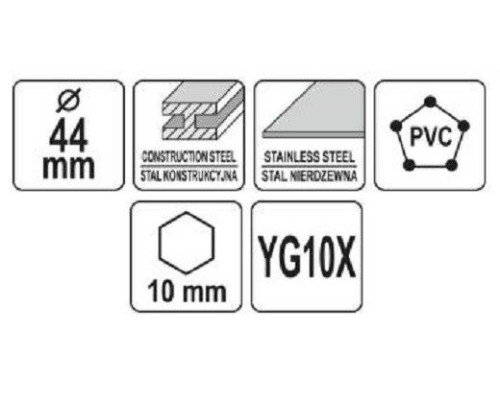 Коронка TCT по металлу 44мм YATO YT-44063