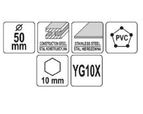 Коронка TCT по металлу 50мм YATO YT-44065