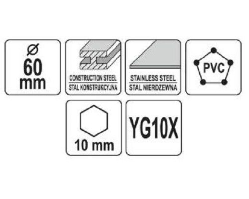 Коронка TCT по металлу 60мм YATO YT-44069