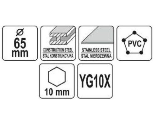 Коронка TCT по металлу 65мм YATO YT-44070