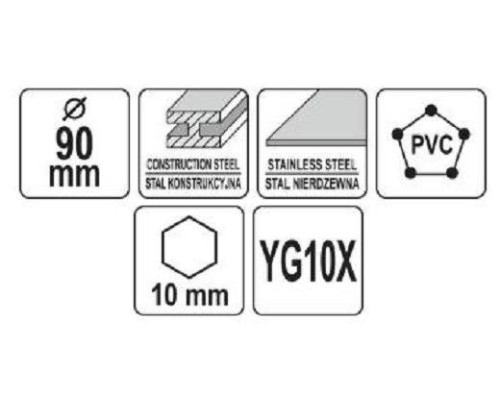 Коронка TCT по металлу 90мм YATO YT-44073