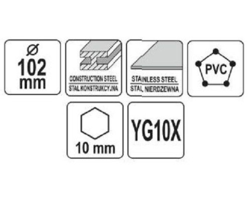 Коронка TCT по металлу 102мм YATO YT-44074