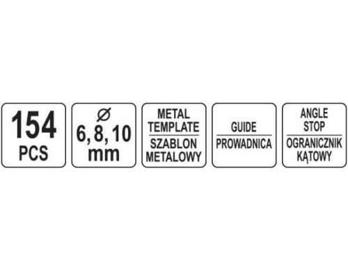 Набор для сверления отверстий для дюбельных соединений диаметром 6, 8, 10 мм YATO YT-44122
