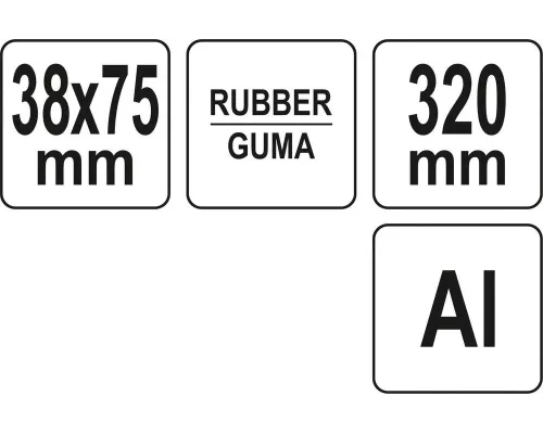 Прижимной строительный валик 38x75мм YATO YT-44150