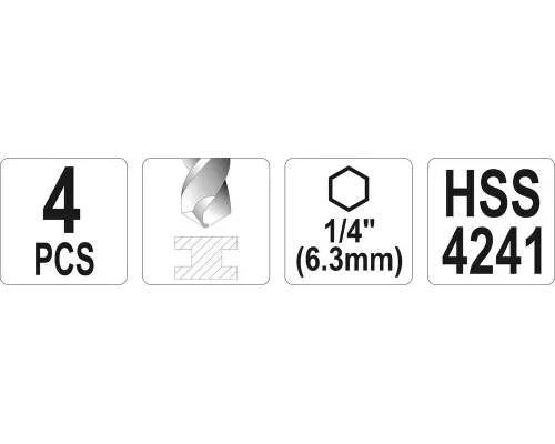 Универсальный набор сверл по металлу YATO YT-44705