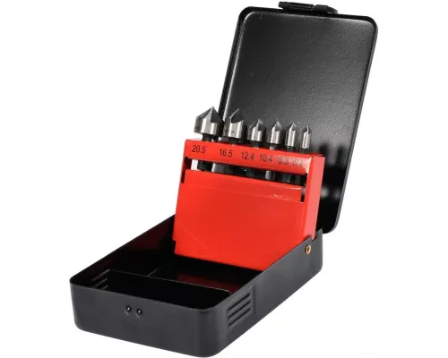 Набор зенковок конических по металлу HEX-1/4