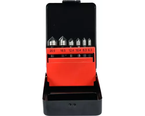 Набор зенковок конических по металлу HEX-1/4