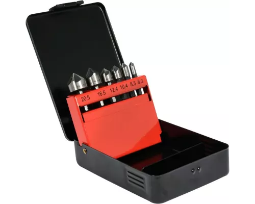 Набор зенковок конических по металлу HEX-1/4