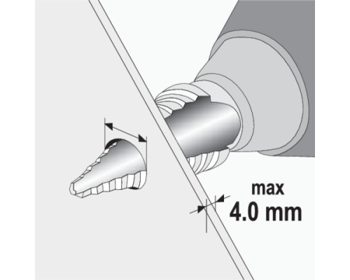 Конусное ступенчатое сверло 4-22мм YATO YT-44741